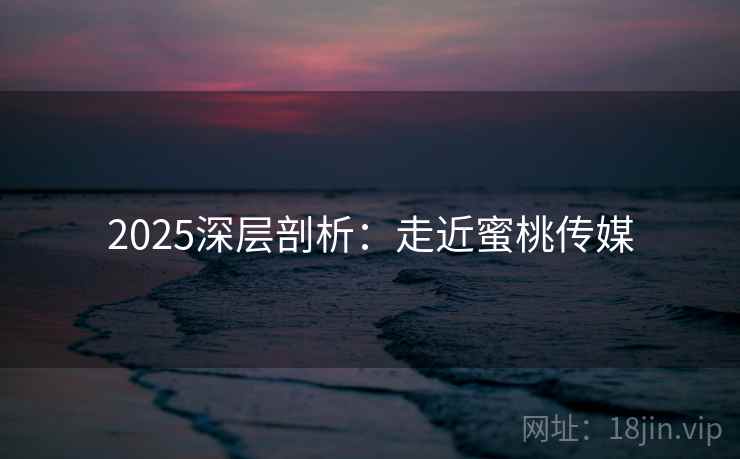2025深层剖析：走近蜜桃传媒