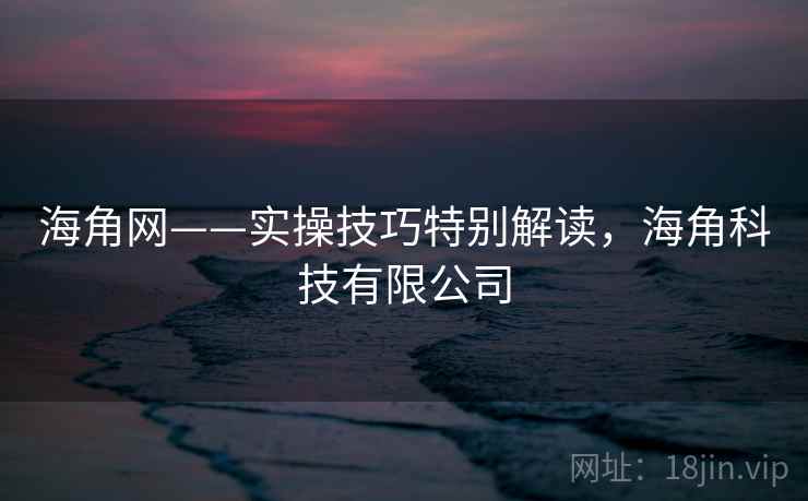 海角网——实操技巧特别解读，海角科技有限公司