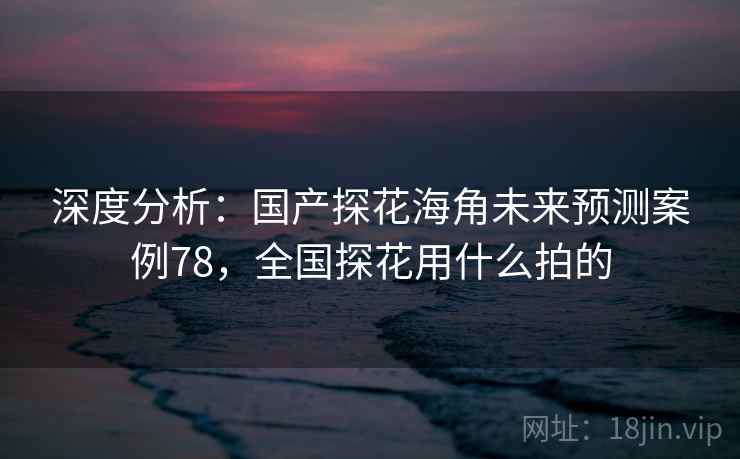 深度分析：国产探花海角未来预测案例78，全国探花用什么拍的