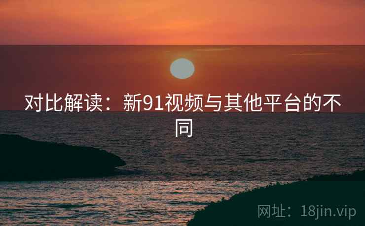对比解读:新91视频与其他平台的不同